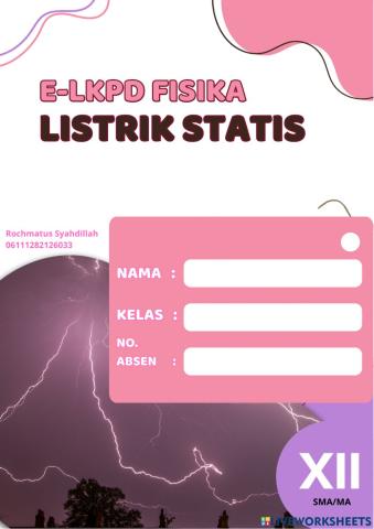 E-lkpd listrik statis kelas xii