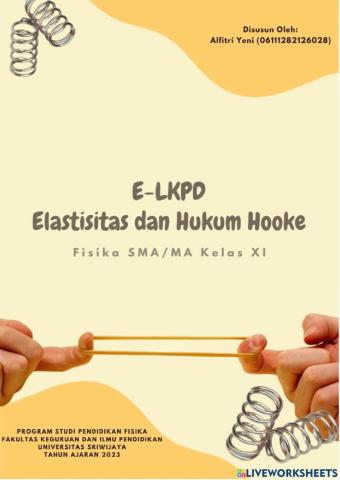 E-lkpd Elastisitas dan Hukum hooke