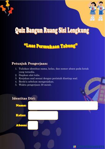 Quiz BRSL luas permukaan tabung