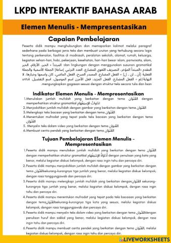 CP keterampilan menulis-mempresentasikan