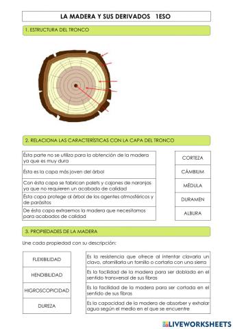 La madera 1ESO