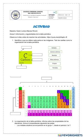 Tabla periódica