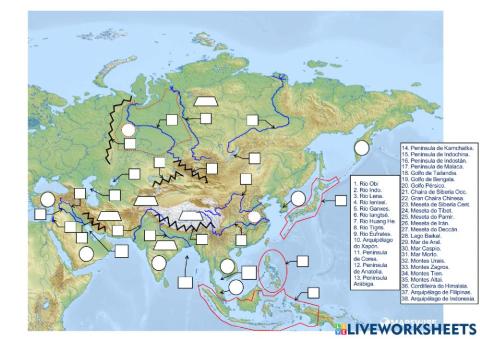 mapas-físicos-Asia-África