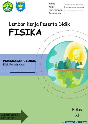 E-LKPD Pemanasan Global : Efek Rumah Kaca