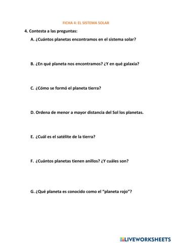 El sistema solar