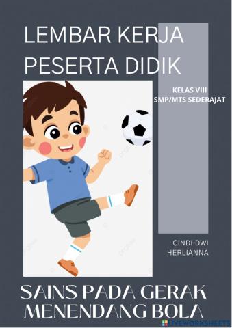 Sains pada gerak menendang bola