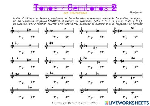 Tonos y Semitonos II (con alteraciones)