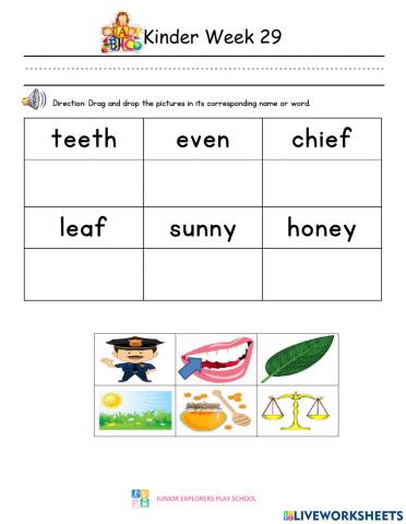 Summative Assessment Kinder Week 29