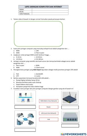 Jaringan Komputer dan Internet