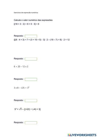 Expressão numérica