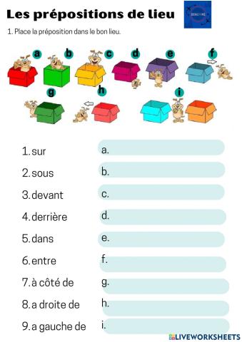 Les prépositions de lieu