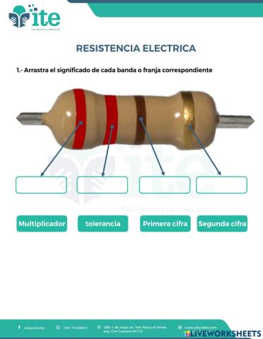 Resistencia y codigo de colores