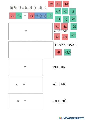 Equacions amb parèntesi