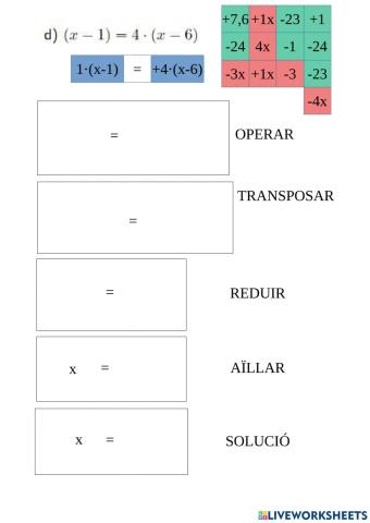 Equacions amb parèntesi