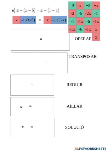 Equacions amb parèntesi