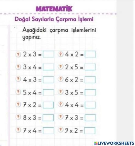 Çarpma İşlemi