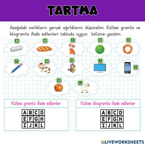 Tartma-Kilogram-Gram