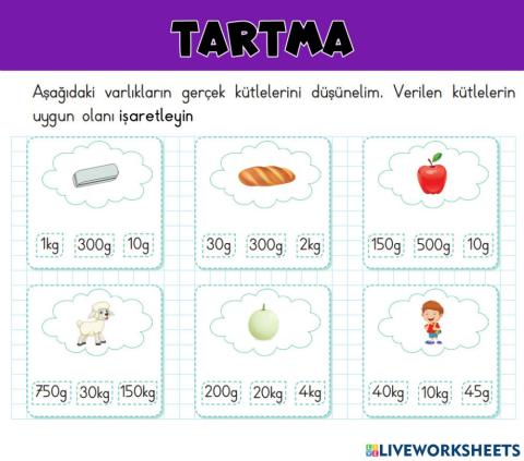 Tartma-Kilogram-Gram