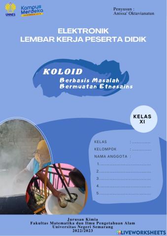 E-LKPD Interaktif Bermuatan Etnosains Materi Koloid