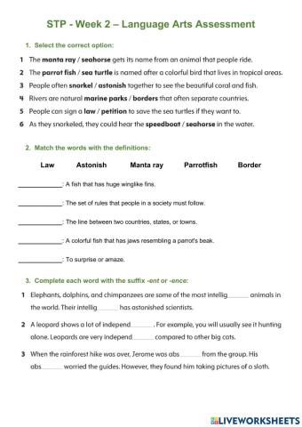 STP - Week 2 - LA Assessment