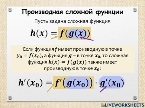 Производная сложной функции 1