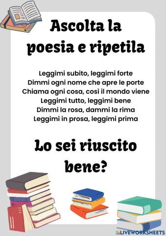 Leggi la poesia