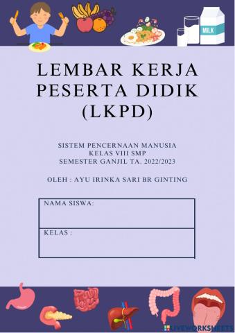 LKPD SISTEM PENCERNAAN MANUSIA KELAS VIII SMP