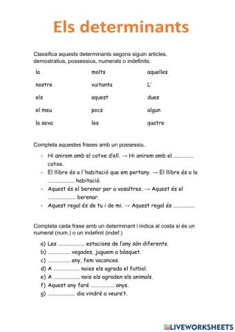 Els determinants