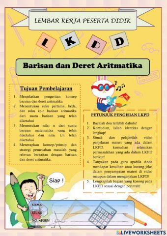 LKPD Barisan dan Deret Aritmatika