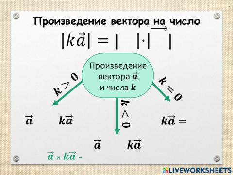 Произведение вектора на число