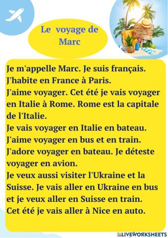 Le voyage de Marc