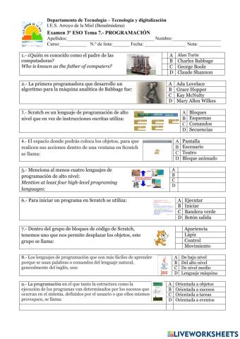 Examen Tema 7.-Programación