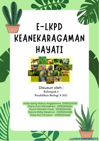 E-LKPD Keanekaragaman Hayati Kelas X