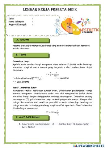 LKPD Gelombang Bunyi Kinestetik