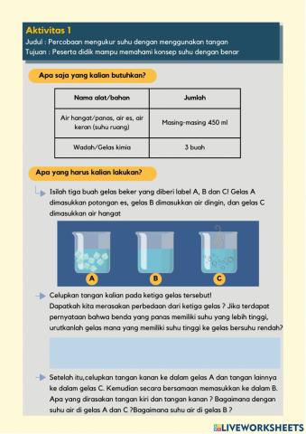 LKPD 1 SUHU : Aktivitas 1 & 2
