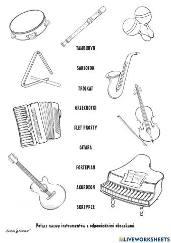 Połącz instrument z nazwą