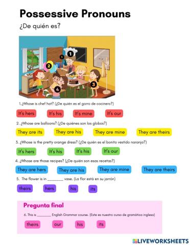 Possessive pronouns