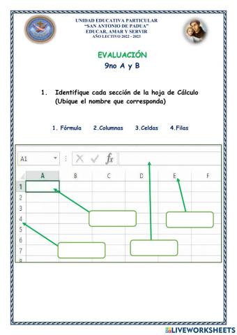 Evaluación 9no de Basica A