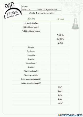 Prueba de ternarios