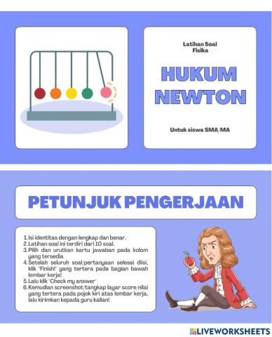 Latihan Soal Hukum Newton