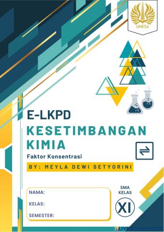 E-LKPD Kesetimbangan Kimia Faktor Konsentrasi