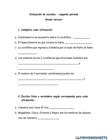 Evaluación de ciencias sociales