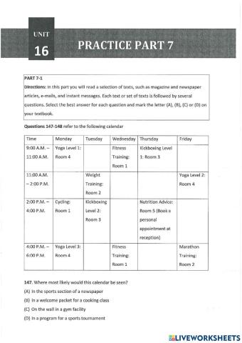 Unit 16 - practice part 7