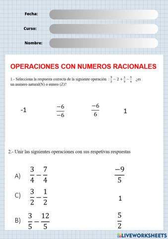 Numeros racionales