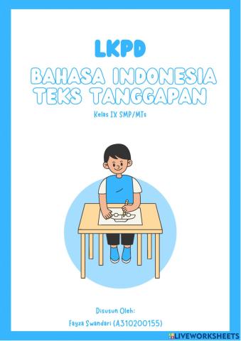 LKPD Bahasa Indonesia Teks Tanggapan