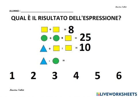 Espressioni e figure geometriche