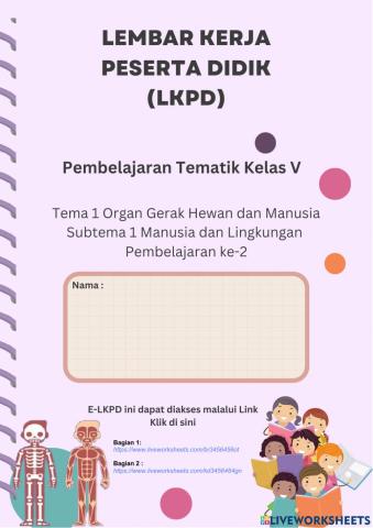 LKPD kelas 5 Tema 1 Subtema 2 Pembelajaran 2