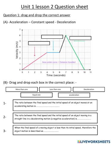 Quiz on acceleration