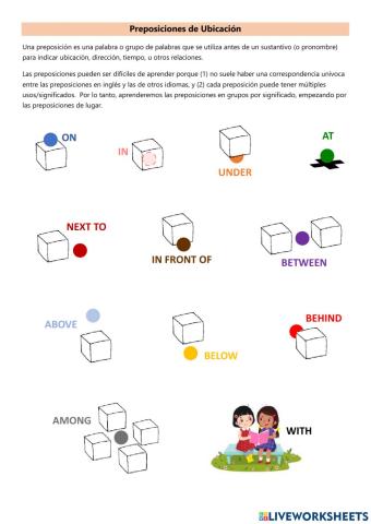 Prepositions of place