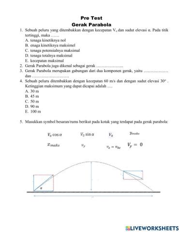 LKPD Pre test Gerak Parabola